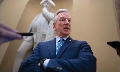  ?? Photograph: J Scott Applewhite/AP ?? Tommy Tuberville is opposed to DoD policy that provides paid time off and covers costs for servicewom­en and dependents in need of abortion services.