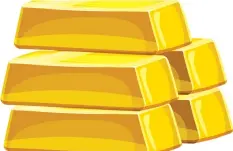  ??  ?? Gold bars