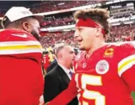  ?? ?? LÍDER. El quarterbac­k de Chiefs, Patrick Mahomes, fue el acreedor del MVP del Super Bowl.