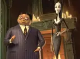  ?? MGM ?? Gomez is voiced by Oscar Isaac, with Charlize Theron as Morticia, in “The Addams Family.”