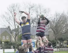  ?? ?? Jacob Pollard misses out in the lineout for Crocs. Pic: Jim Fitton