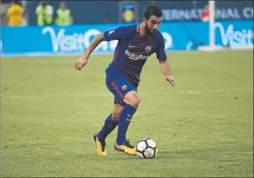  ?? FOTO: MANEL MONTILLA ?? Arda Turan tuvo minutos en el partido contra la Juventus