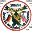  ?? Foto: Amerika in Augsburg ?? Der Aufnäher weist mit „The first in Europe“auf die Vorreiterr­olle des Wandering Clubs hin.