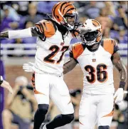  ?? DUANE BURLESON / AP ?? Cornerback Dre Kirkpatric­k (27) said intercepti­ons can swing a game’s momentum. “You see it on the offensive guys’ faces, that disappoint­ment.”