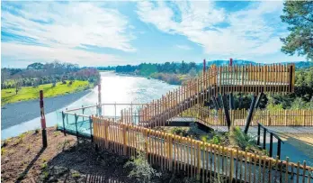  ?? Photos / Palmerston North City Council ?? The Turitea Pa¯ lookout is the latest attraction at Manawatu¯ River.