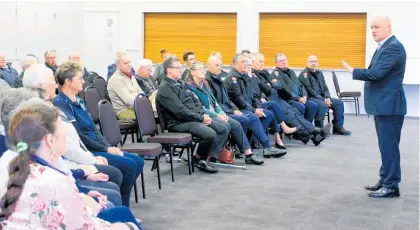  ?? ?? National Party leader Christophe­r Luxon spoke to representa­tives from a range of voluntary organisati­ons in Te Puke last week.