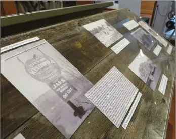  ?? Photo contribute­d ?? Artifacts at the Okanagan Wine and Orchard Museum shows the racism Chinese and Japanese immigrants faced when they arrived in the Okanagan.