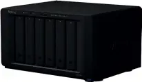  ??  ?? Synology-NAS Teurere NAS-Modelle von Synology, wie hier das Modell DS1618+ (sechs Laufwerksc­hächte, 840 Euro), lassen sich mit einer 10-Gigabit-Ethernet-Steckkarte aufrüsten (Synology E10G18-T1, 150 Euro).