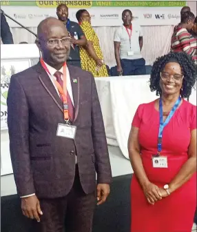  ?? Photo: Victoria Kaapanda ?? !Oe-Amseb and Hilde Jesaya were elected as the new president and vice president of Alan, respective­ly.