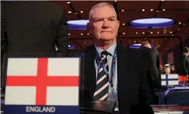  ?? Photograph: Gregorio Borgia/AP ?? The Football Associatio­n chairman, Greg Clarke, at Uefa’s congress in Rome in February 2019.