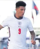  ??  ?? Jadon Sancho in action for England against Iceland on Saturday