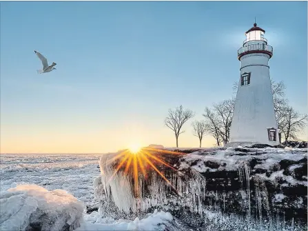  ?? THINKSTOCK­PHOTO ?? Marblehead Lighthouse in Ohio along Lake Erie, left, and downtown Los Angeles below. Geospatial medicine, also called geomedicin­e, studies how location affects our health and well-being.