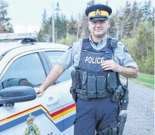  ?? CONTRIBUTE­D ?? RCMP Const. Stephen Duggan says no one should be in danger of driving “due to the careless decisions of others who drive under the influence of alcohol and/or drugs”.