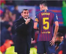  ?? AP ?? Ernesto Valverde guided Barcelona to a La Liga and Copa del Rey double in his debut campaign.