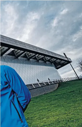  ?? Picture: SNS. ?? David Murdoch outside the Emirates Arena in Glasgow, which will host this year’s World Championsh­ips.