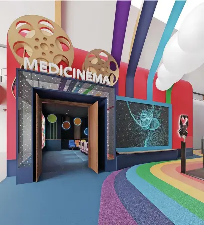  ?? ?? ● The charity MediCinema has teamed up with Alder Hey Children’s NHS Foundation Trust to create the in-hospital cinema