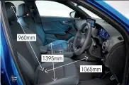 ??  ?? 960mm 1395mm 1065mm
Front-wheel-drive Q2s come with a height-adjustable boot oor, but four-wheel-drive models don’t. In the rear, leg room is limited, but the Q2’s extra width and head room make it more comfortabl­e, especially for three abreast