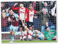  ??  ?? FIRED UP Jack Cork celebrates after Ashley Barnes nets the opener