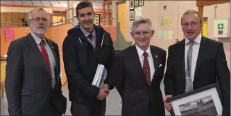  ??  ?? Dr. Séamus Ó Tuama, UCC; Mr Maurice Fitzgerald, Principal, Coláiste na Sceilge; Prof. Patrick O’Shea, President UCC; Mr John O’Connor, Former Principal, Coláiste na Sceilge