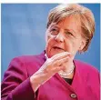  ?? FOTO: KAPPELER/AP ?? Kanzlerin Angela Merkel kann den Ländern in der Corona-Krise kaum Vorschrift­en machen.