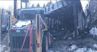  ?? GOFUNDME ?? A fire at the Alberta Society for Injured Birds of Prey near Sherwood Park east of Edmonton killed a number of rescued birds and destroyed a long hawk house on Wednesday.