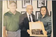  ??  ?? In this photo we see Jack Yazer holding his scrapbook, along with Bryan Cullen and Monique Cashin.