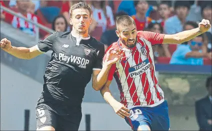  ?? FOTO: J.A.S. ?? El Atlético de Madrid y el Sevilla se medirán tres veces en un mes y medio, la primera de ellas en la Copa del Rey