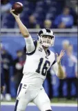  ?? AP file photo ?? Jared Goff and the Rams host the Cowboys today in a divisional playoff game. The Rams haven’t made a conference championsh­ip game since the 2001 season.