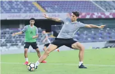  ?? UAE FA ?? Sebastian Tagliabue takes part in a training session with the UAE national team