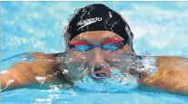  ?? PHOTO: GETTY IMAGES ?? Water performanc­e . . . American Chase Kalisz on his way to winning the men’s 200m medley in Budapest yesterday.