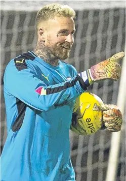  ?? SNS. ?? Ryan Stevenson: forced to play in goal for Raith after the SPFL rejected a request to postpone the game at Ayr.