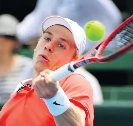  ?? WILLIAM WEST/AFP/GETTY IMAGES ?? Denis Shapovalov is one of several Canadians to keep an eye on at the Australian Open this week.