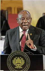  ?? ?? Big plans: President Cyril Ramaphosa delivers his 2024 state of the nation address in Cape Town on Thursday. /Reuters (Pages 2 and 3)