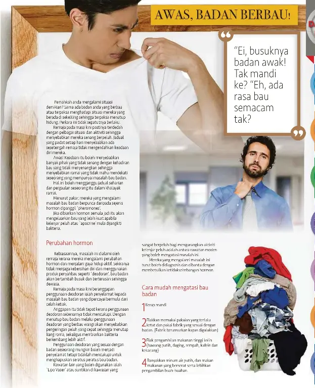 Bukan Sebab Berpeluh Saja Jom Ambil Tahu Jenis Bau Badan Disebabkan Masalah Kesihatan Famili Mstar