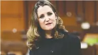  ?? SEAN KILPATRICK / THE CANADIAN PRESS FILES ?? Finance Minister Chrystia Freeland says the overarchin­g goal behind budget consultati­ons is to “build back better.”