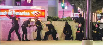  ?? SMILEY N. POOL/ THE DALLAS MORNING NEWS ?? Protests followed the police shooting death of Alton Sterling in Baton Rouge on July 5. In Dallas, above, five policemen were killed during a Black Lives Matter rally on July 7.