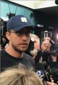  ?? DIGITAL FIRST MEDIA PHOTO ?? Nick Foles said he is “open to anything” when when asked about his future as he and his Eagles teammates cleaned out their lockers Monday following Sunday’s 20-14 loss to the Saints in New Orleans,