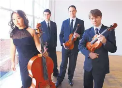  ??  ?? The Calidore String Quartet will perform in Santa Fe on March 5.