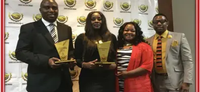  ??  ?? DHL team (from Left) Country Manager Jeff Phiri, Commercial Manager Alice Zengeya, Head of Customer Service Vee Rwodzi and Key Accounts Executive Humphrey Sambo.