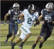  ?? DAVID DALTON — FOR MEDIANEWS GROUP ?? Cass Tech’s Sean Hodges runs for a touchdown in the first quarter. Dakota vs Cass Tech on Friday.