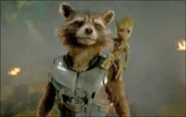  ?? DISNEY-MARVEL STUDIOS ?? Rocket and Baby Groot steal scenes in “Guardians of the Galaxy: Vol. 2.”