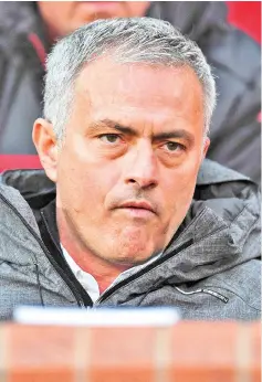  ?? Photo — AFP ?? Manchester United's Portuguese manager Jose Mourinho in the dugout before the UEFA Europa League quarter-final second leg football match between Manchester United and Anderlecht at Old Trafford in Manchester, north west England, on April 20, 2017.