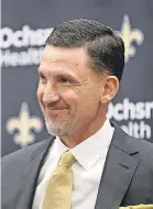  ?? DERICK HINGLE/ AP ?? In two- seasons- plus with the Raiders, new Saints head coach Dennis Allen was 8- 28.