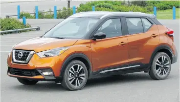  ?? PHOTOS: COSTA MOUZOURIS / DRIVING.CA ?? The 2018 Nissan Kicks is a little underpower­ed, but roomy and comfortabl­e.