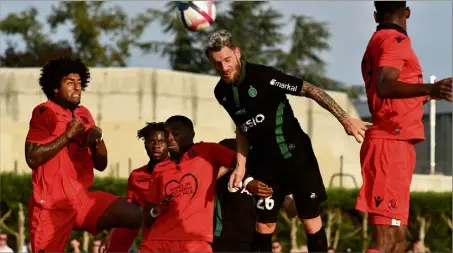  ?? (Photo PQR/Le Progrès) ?? « On a progressé au fil des matchs » souligne le capitaine malgré « des erreurs inhabituel­les contre Saint-Etienne (-) ».