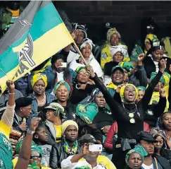  ?? Picture: Reuters ?? Mourners show their feelings at the funeral service for Winnie Madikizela-Mandela at Orlando Stadium in Soweto, Johannesbu­rg.