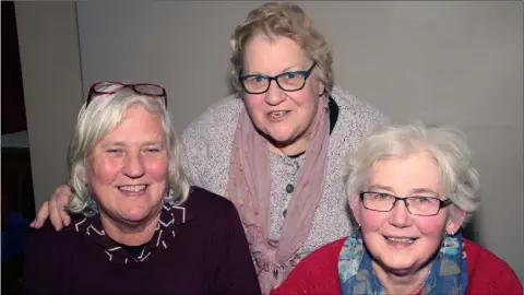  ??  ?? Anne Kehoe, Sue Derham and Mai Murphy from Oylegate ICA Guild who took part in the county final of the Wexford ICA Federation table quiz in Rochfords of Camross.