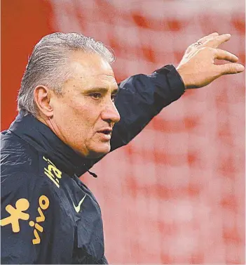  ?? PEDRO MARTINS / MOWA PRESS ?? Tite tem 16 nomes definidos para a convocação final para o Mundial: a lista sairá em maio