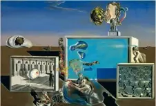  ??  ?? Salvador Dalí Piaceri illuminati, 1929 Olio e collage su tavola, cm 23,8 x 34,7 New York, Museum of Modern Art, the Sidney and Harriet Janis Collection, 1967 Salvador Dalì © Gala-Salvador Dalí Foundation, by SIAE 2015