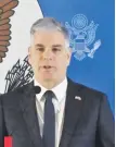  ?? ?? Marc Ostfield, embajador de los Estados Unidos en Paraguay, se pronunció sobre la expulsión de González del Senado.